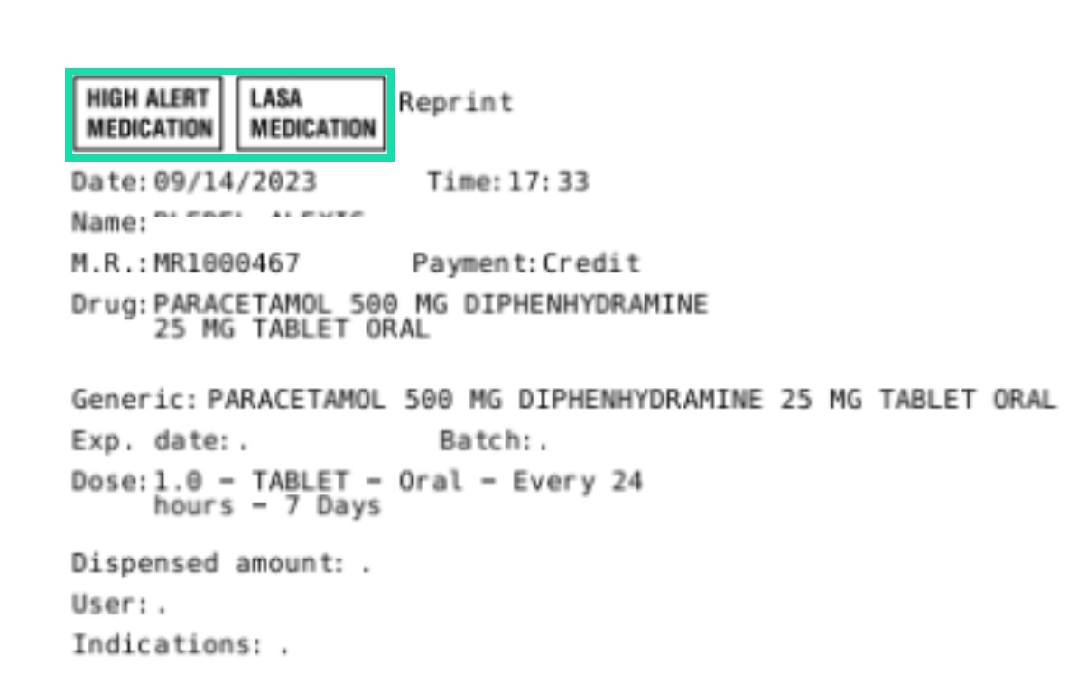 503 Drug Labels ReDesign for High Risk & LASA Medications