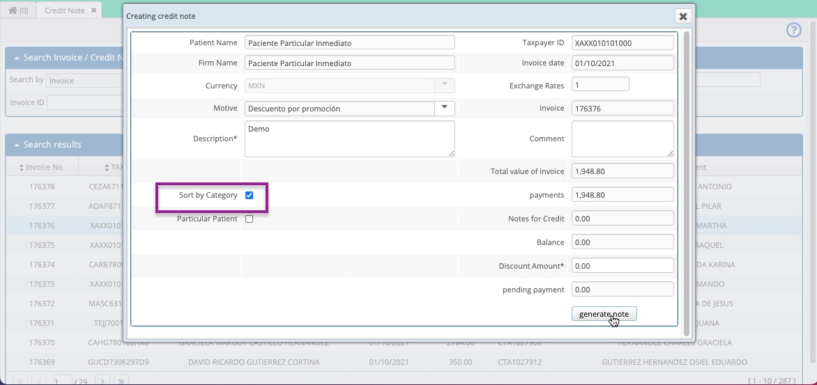 discount-credit-note-printing-with-grouped-concepts-ecaresoft-inc